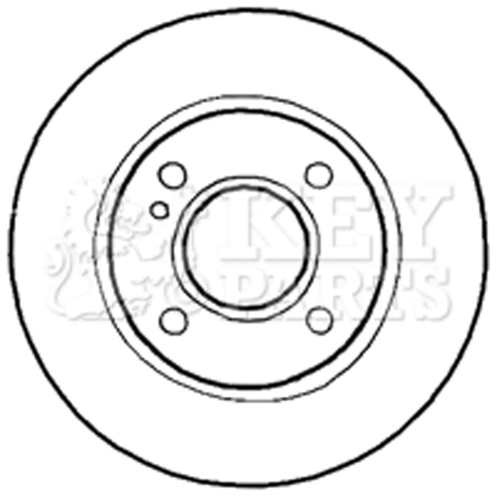 Genuine Key Parts KBD4638 Brake Disc Pair (Front) Key Parts  - Dynamic Drive