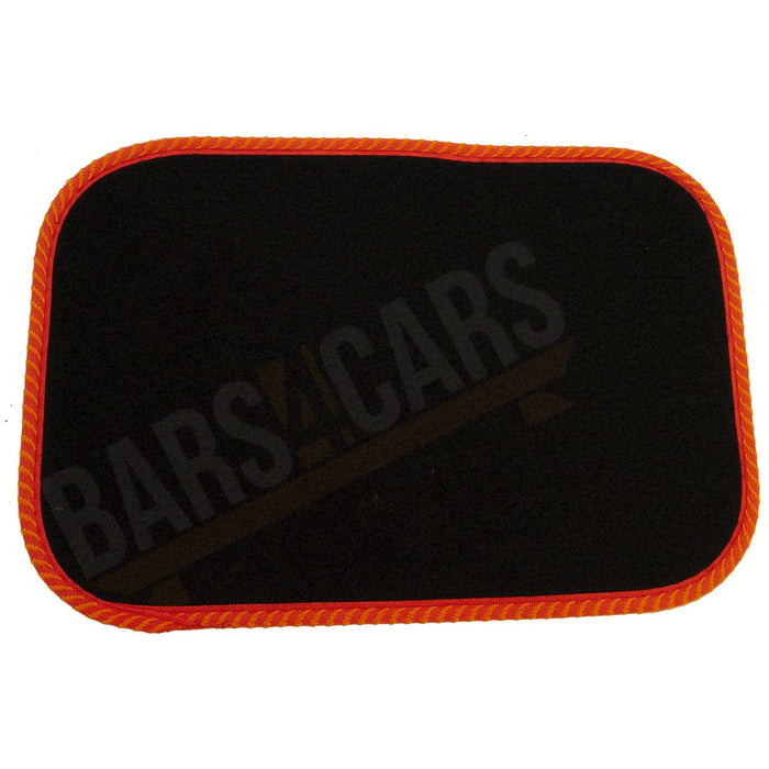 4 x Carpet Floor Mats with Orange Trim fits Ford Focus Mondeo Fiesta KA C-Max UKB4C  - Dynamic Drive