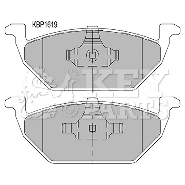 Genuine Key Parts KBP1619 Front Brake Pads (Ate-Teves) Key Parts  - Dynamic Drive