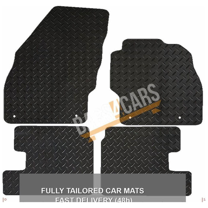 Red Trim Tailored Rubber Car Mats for Vauxhall Adam 13> Set of 4 With 4 Clips UKB4C  - Dynamic Drive