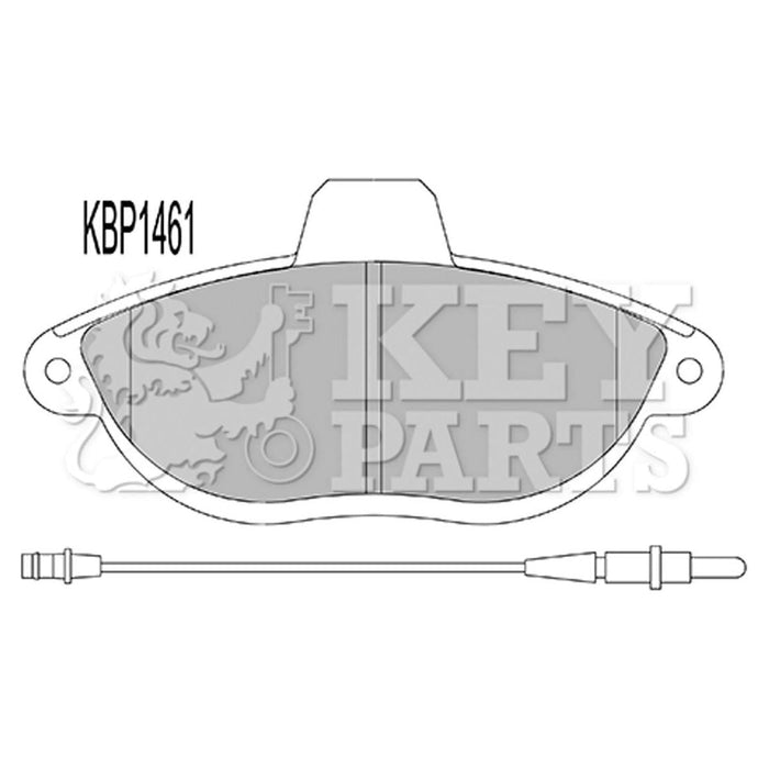 Genuine Key Parts KBP1461 Front Brake Pads-Includes Wear Indicators (Bendix)