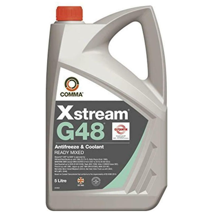 Comma Xstream G48 Green Antifreeze / Coolant Ready Mixed XSG48M5L - 5 Litres