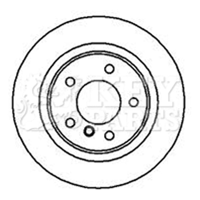 Genuine Key Parts KBD4184 Brake Disc Pair (Rear) Key Parts  - Dynamic Drive