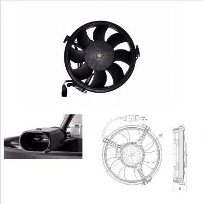 NRF Radiator Fan fits VW Passat Audi A4 A6 A8 Skoda Superb NRF  - Dynamic Drive