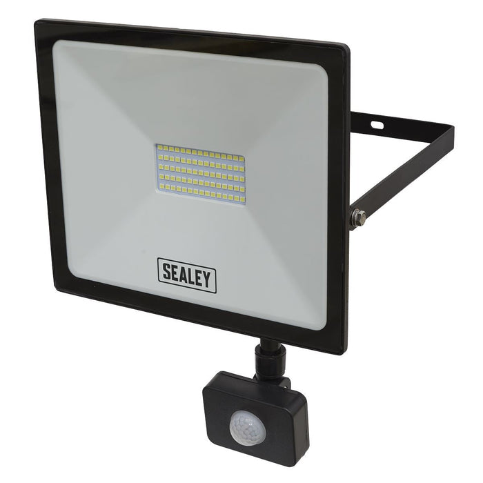 Sealey Extra Slim Floodlight with PIR Sensor 50W SMD LED LED113PIR Sealey  - Dynamic Drive