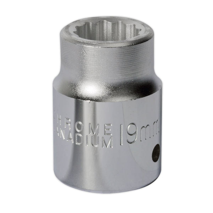 Sealey WallDrive Socket 19mm 3/4"Sq Drive S34/19