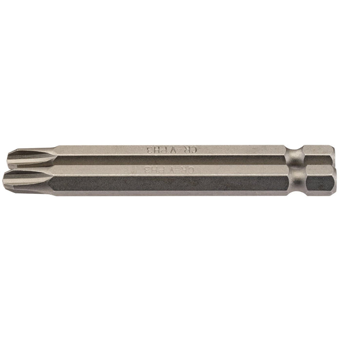 Draper Cross Slot Insert Bit, 1/4" Hex, 75mm Long, No.3 (Pack of 2) 64316 Draper  - Dynamic Drive