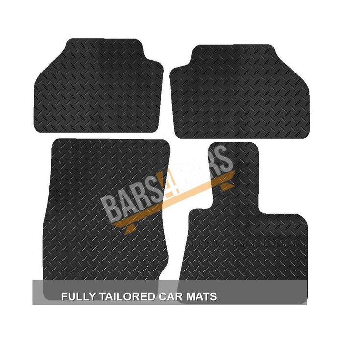 White Trim Tailored Black Rubber Car Mats for Bmw X3 11 ON Set of 4 UKB4C  - Dynamic Drive