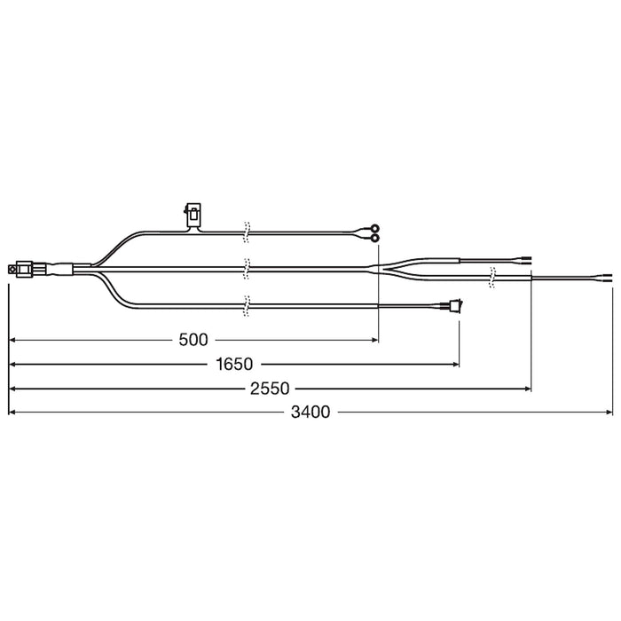 Osram LEDriving WIRE HARNESS AX 2LS, wiring harness for car light strips, light