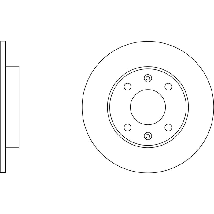 Genuine APEC Front Brake Discs & Pads Set Solid for Peugeot 106