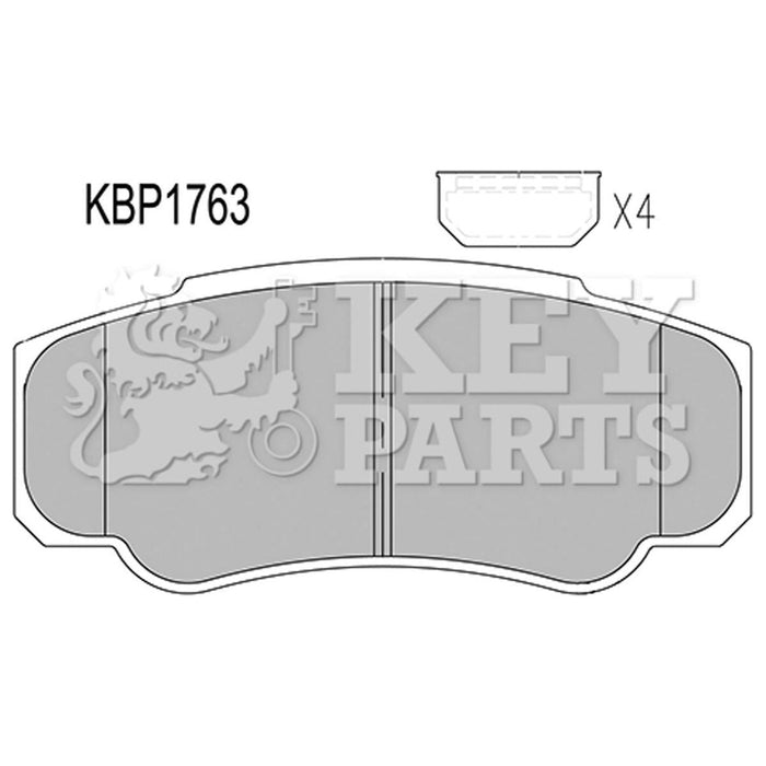 Genuine Key Parts KBP1763 Rear Brake Pads (Brembo)