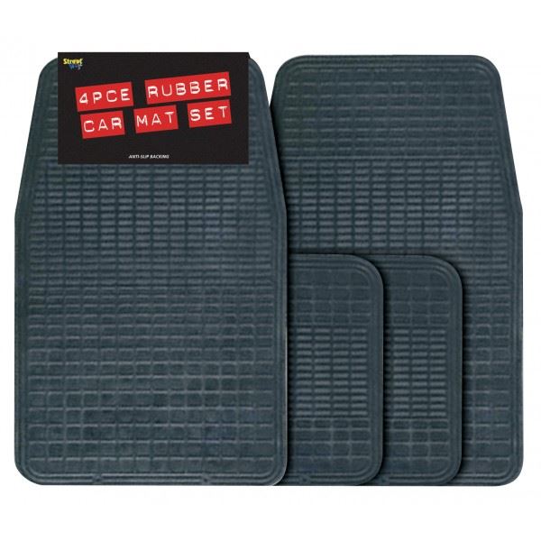 Streetwize Universal Rubber Mat Set - Budget - 4 Piece