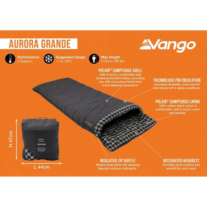 Vango Aurora Grande XL Excalibur Sleeping Bag Vango  - Dynamic Drive