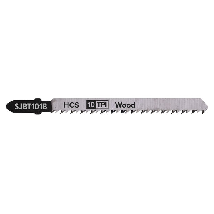 Sealey Jigsaw Blade Hard Wood 100mm 10tpi Pack of 5 SJBT101B