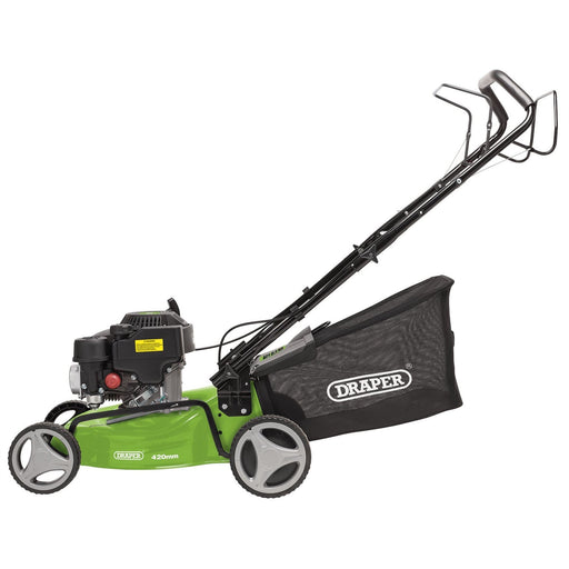 Draper Steel Deck Petrol Lawn Mower, 420mm, 132cc/3.3HP 08671 Draper  - Dynamic Drive