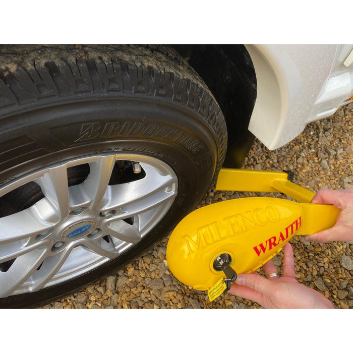 Milenco Wraith 2 Wheelclamp Caravan Sold Secure Gold Approved Security Lock Stoplock  - Dynamic Drive