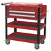 Sealey Heavy-Duty Mobile Tool & Parts Trolley 2 Drawers & Lockable Top Red Sealey  - Dynamic Drive