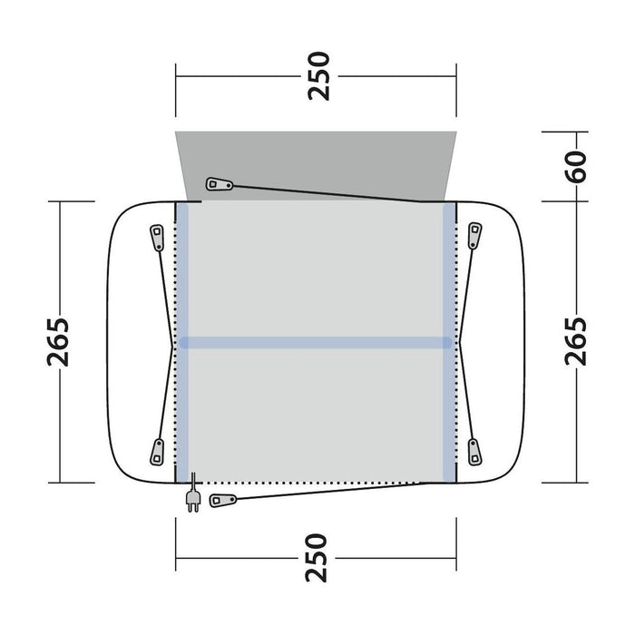 Outwell Crossville 250SA Air Drive-Away Campervan Air Awning 175-200cm Outwell  - Dynamic Drive