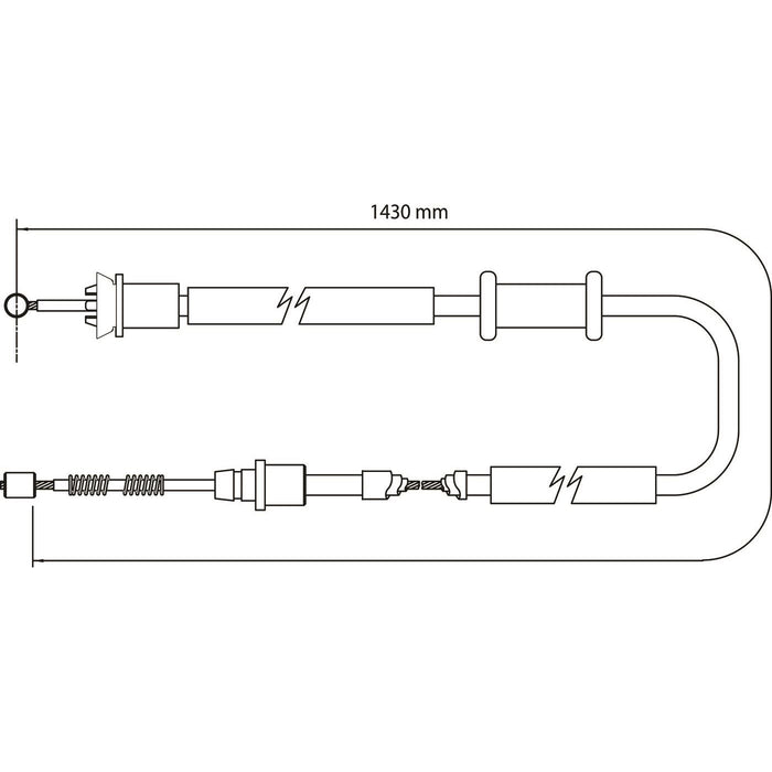 Apec Brake Cable Rear Right Fits Ford Ka