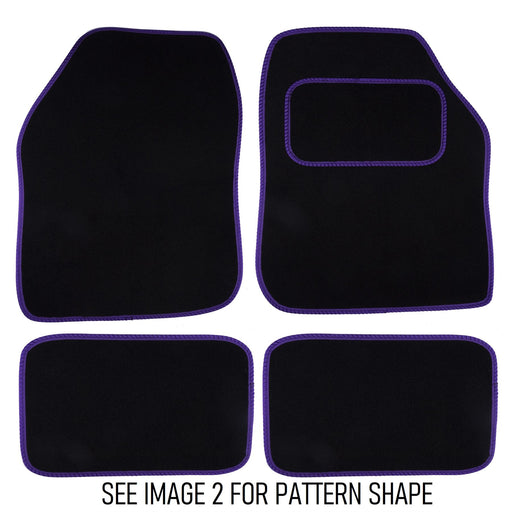 Fully Tailored Purple Trim Carpet Mats fits I-20 15> Set of 4 With 3 Clips UKB4C  - Dynamic Drive