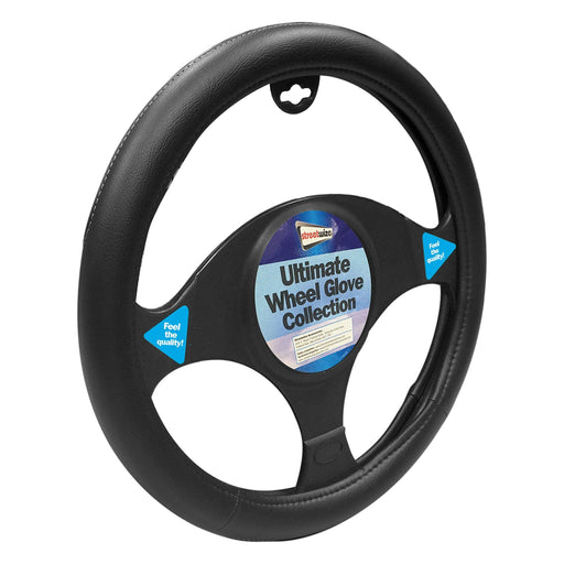 Streetwize Steering Wheel Cover - Luxury - Black Streetwize Accessories  - Dynamic Drive