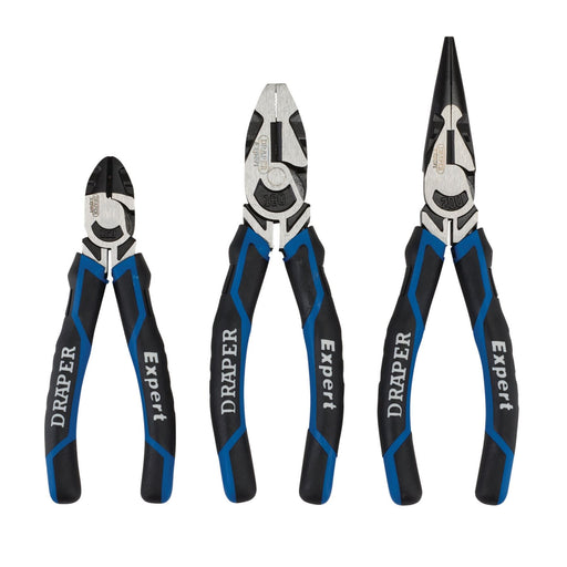 Draper High Leverage Plier Set, Blue (3 Piece) 28033 Draper  - Dynamic Drive