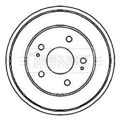 Genuine Borg & Beck Brake Drum fits Honda CRV 2.0i 4x4 1997 BBR7150 Borg & Beck  - Dynamic Drive