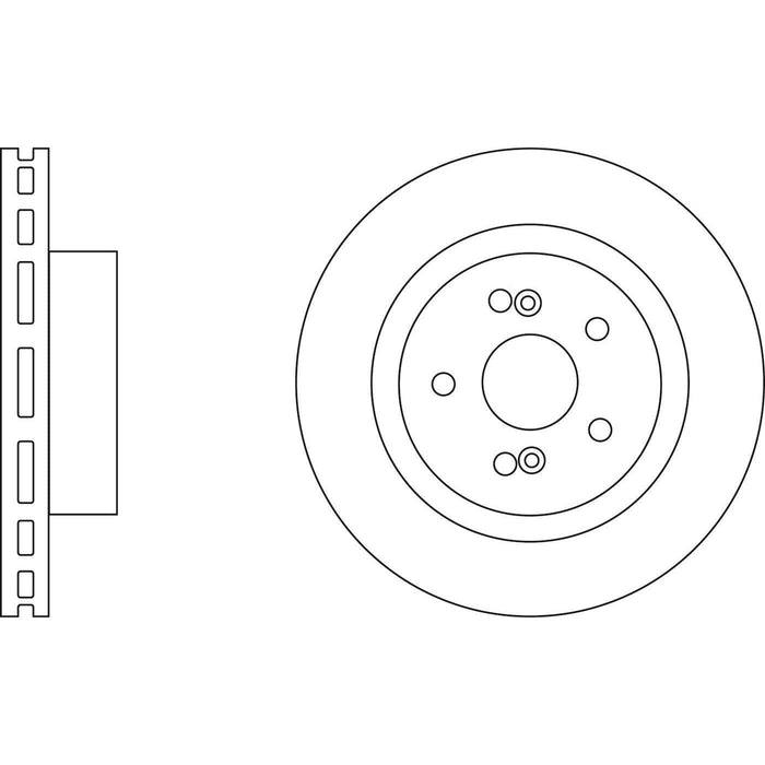 Apec Brake Disc Front Fits Renault Clio Megane