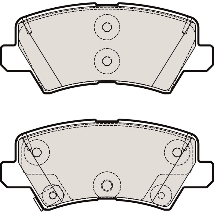 Genuine APEC Rear Brake Discs & Pads Set Solid for Kia Picanto