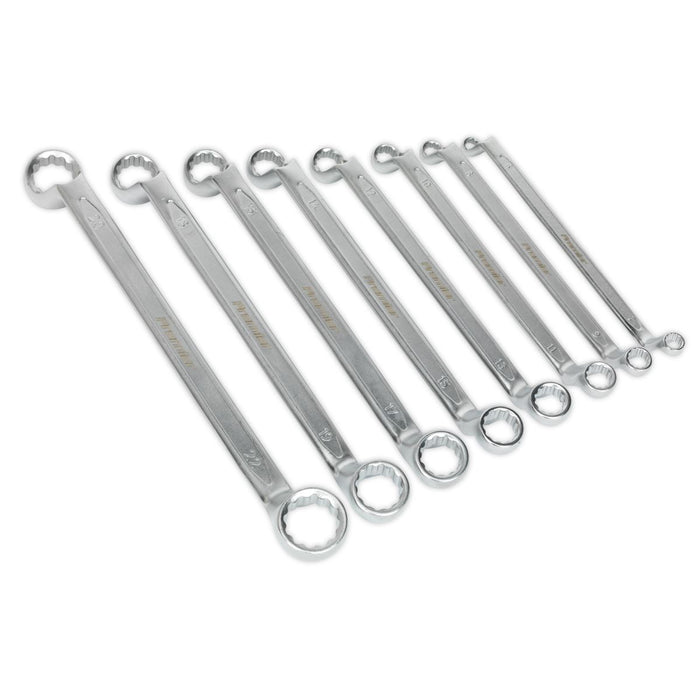 Sealey Offset Double End Ring Spanner Set 8pc Metric AK6327 Sealey  - Dynamic Drive