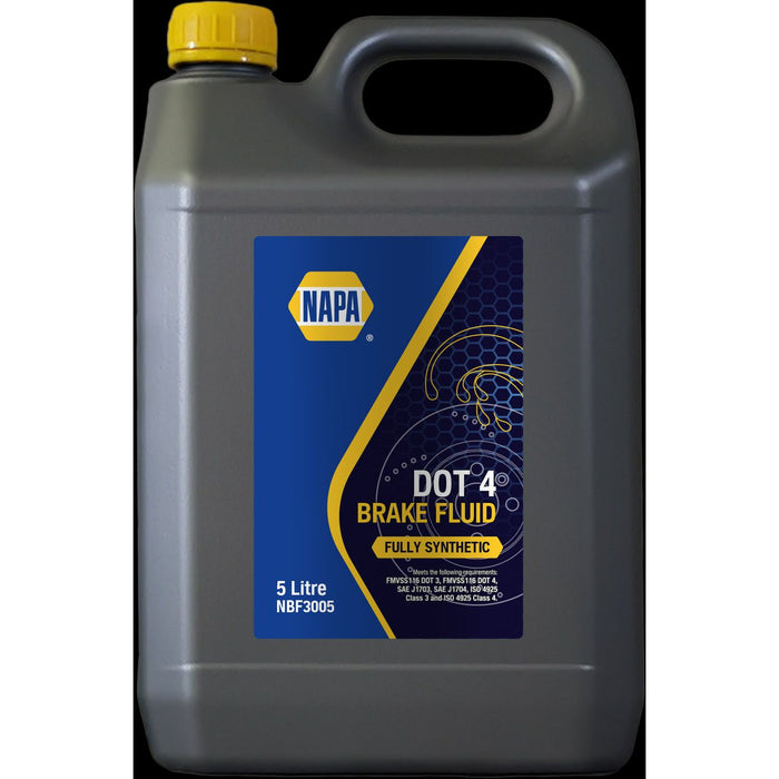 Genuine NAPA Dot 4 Brake Fluid 5L Fits