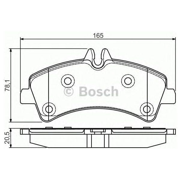 Bosch Brake Pad Set Bp2208 fits Mercedes-Benz Sprinter 413D BlueTec|BlueTec Blue