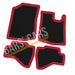 Fully Tailored Red Trim Carpet Mats for Peugeot 107 Set of 4 With 1 Clips UKB4C  - Dynamic Drive