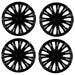 4x Wheel Trims Hub Caps 15" Covers fits Smart ForTwo UKB4C  - Dynamic Drive