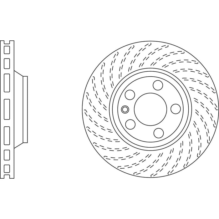 Apec Brake Disc Front Right Fits Audi Q7 Porsche Cayenne VW Touareg Handed Off-S