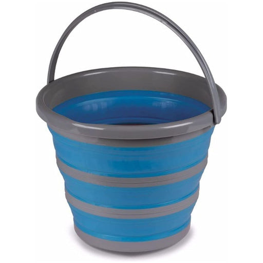 Kampa Folding Collapsible 10L 10 Litre Bucket Camping Bin Caravan Blue Kampa  - Dynamic Drive