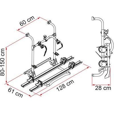 FIAMMA CARRY BIKE PRO E BIKE NEW VERSION IN BLACK MOTORHOMES CYCLE RACK 2 BIKES Fiamma  - Dynamic Drive