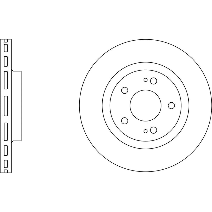 Apec Brake Disc Front Fits Citroen C-Crosser Mitsubishi Airtrek Lancer Outlander