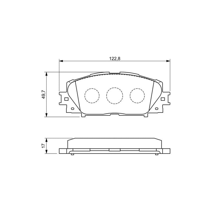 Bosch Brake Pad Set Bp1108 fits Lexus CT 200h VVTi Hybrid - 1.8 - 10- 0986494198