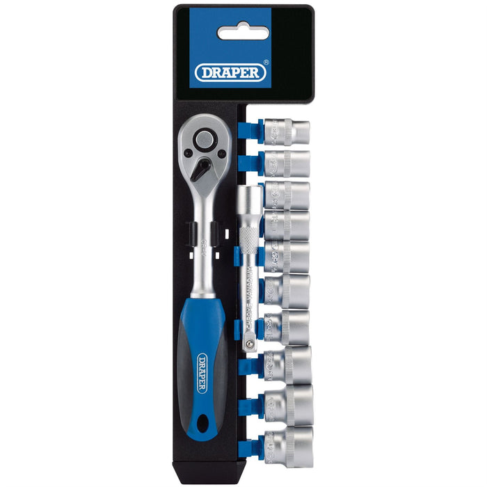 Draper Metric Socket and Ratchet Set, 3/8" Sq. Dr. (12 Piece) 16371 Draper  - Dynamic Drive