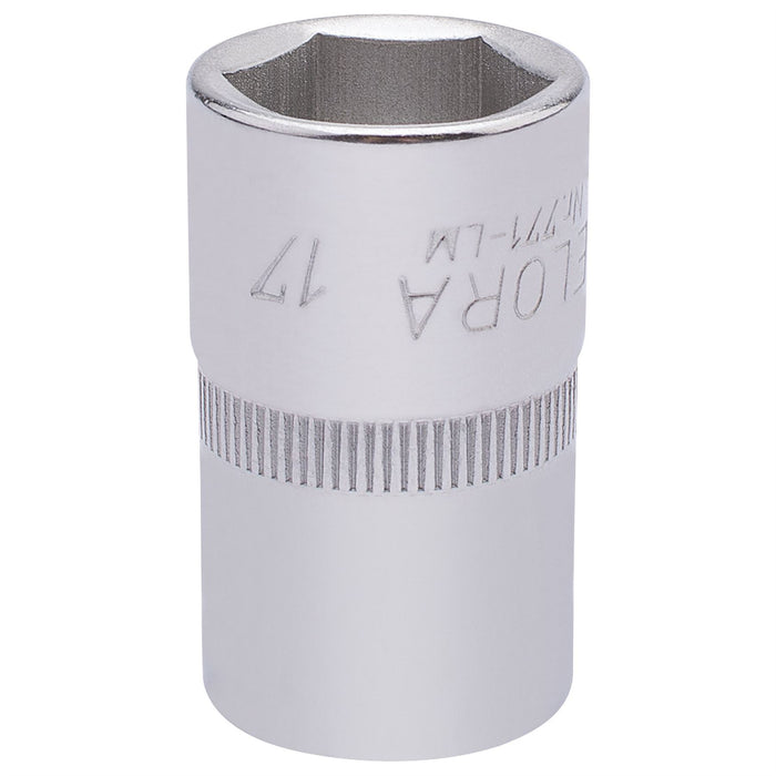 Draper Elora Hexagon Socket, 1/2" Sq. Dr., 17mm 15306