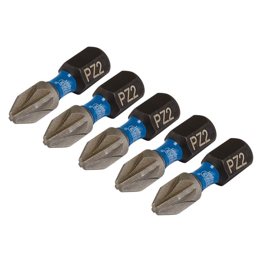 Draper Expert PZ-Type Impact Screwdriver Bits, No.2 x 25mm, 1/4" Hex (Pack of 5) Draper  - Dynamic Drive