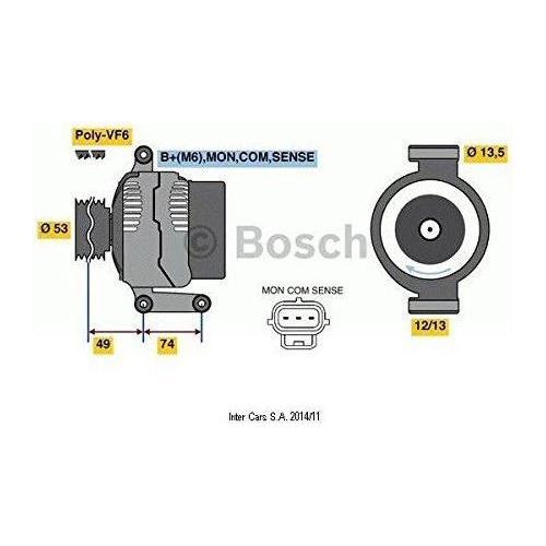 Bosch Reman Alternator 4952 0986049520