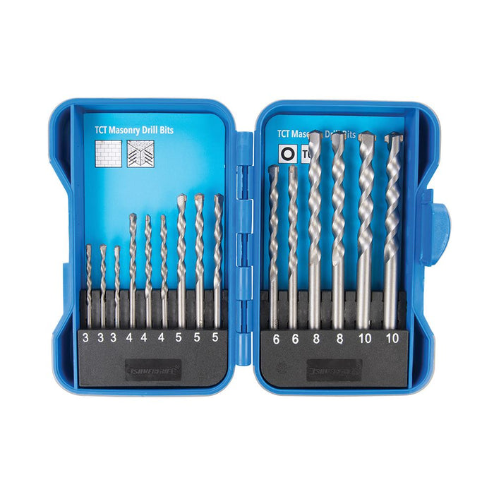 Silverline TCT Masonry Drill Bit Set 15pce 3 - 10mm Silverline  - Dynamic Drive