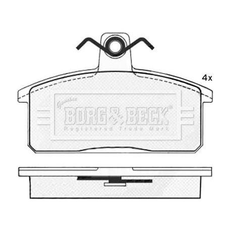 Genuine Borg & Beck Rear Brake Pads fits Iveco Massif 3.0 10080211 BBP2545 Borg & Beck  - Dynamic Drive