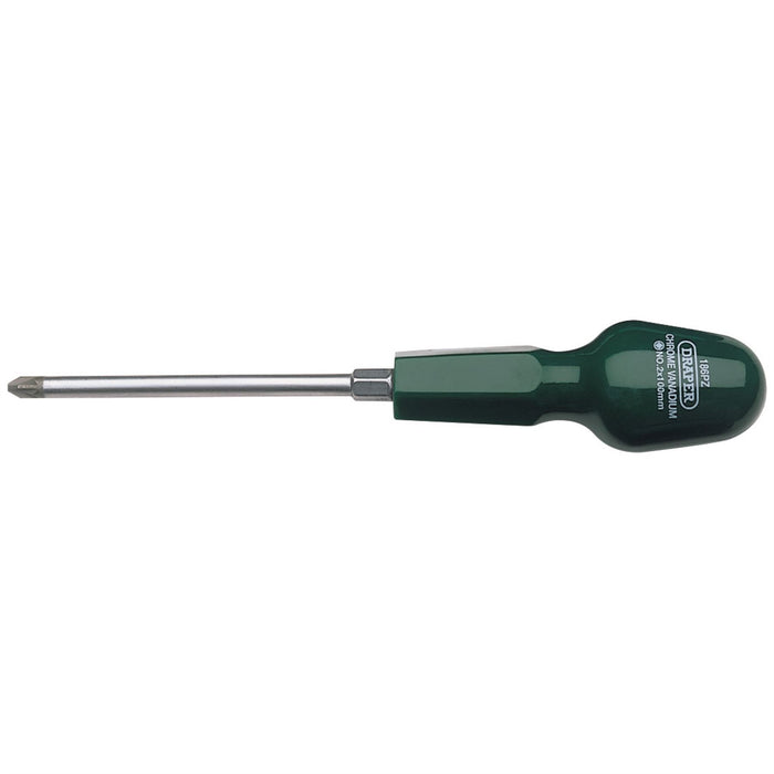 Draper PZ Type Cabinet Pattern Screwdriver, No.2 x 100mm (Sold Loose) 19508 Draper  - Dynamic Drive