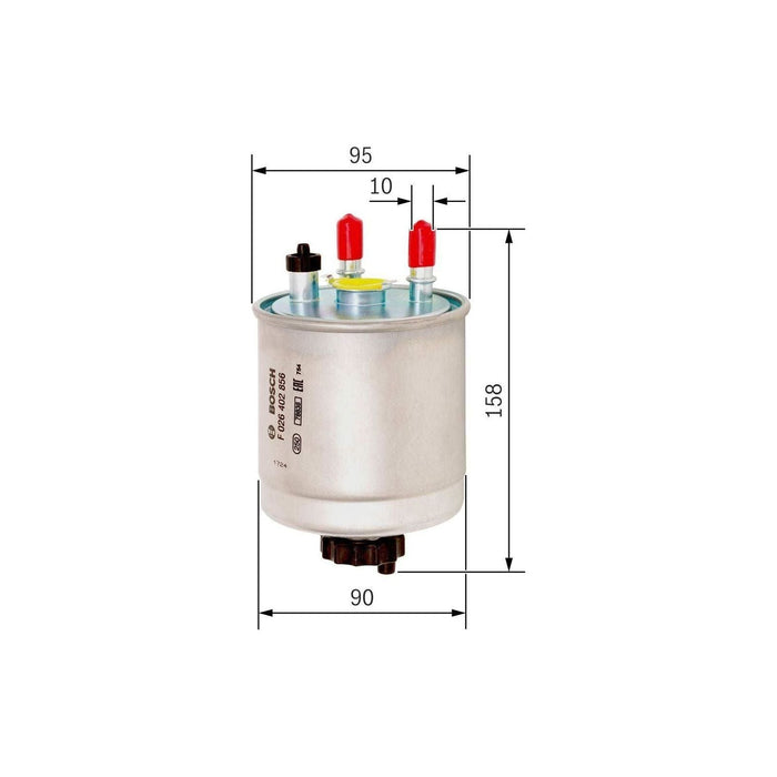 Bosch Car Fuel Filter N2856 fits Renault Kangoo Express dCi 90 - 1.5 - 09- F0264