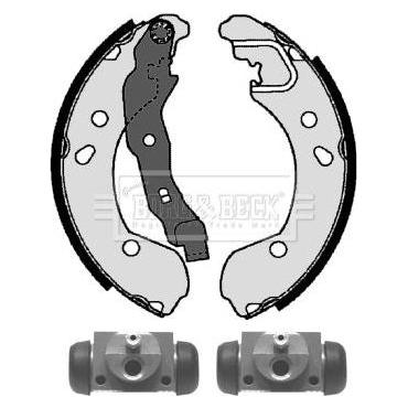 Genuine Borg & Beck Brake Shoe Kit fits Nissan Micra 03 BBS1119K Borg & Beck  - Dynamic Drive