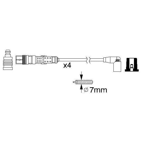 Genuine Bosch Ignition Lead B345 fits VW Golf - 2.0 - 98-04 0986356345