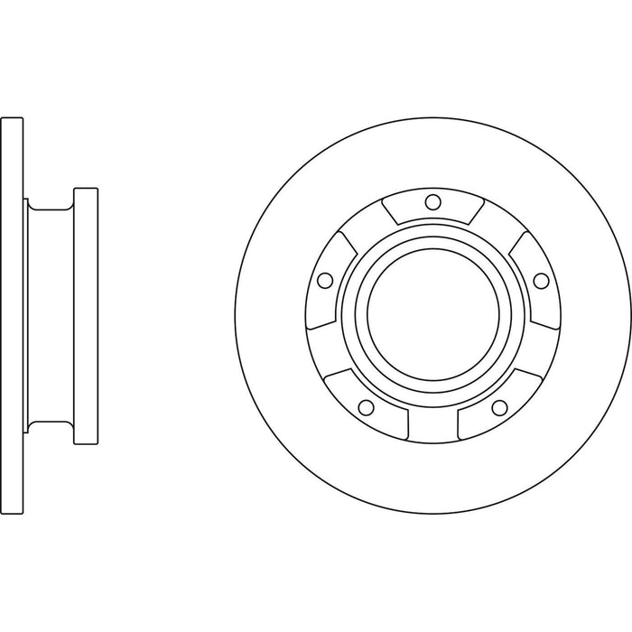 Genuine APEC Rear Brake Disc & Pads Set Solid for Ford Tourneo Custom